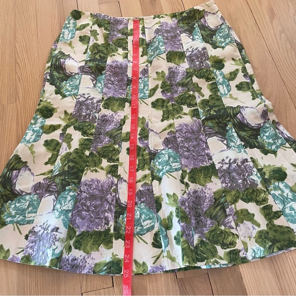 Ann Taylor Floral Cotton/Silk Knee Length Easter Skirt 10 - Picture 7 of 7